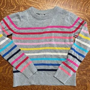 GAP Girls Multicolor Striped Crew Neck Sweater